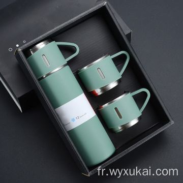 Logo personnalisé haut de gamme ensemble tasse thermos double paroi